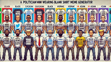 politician wearing blank shirt meme generator