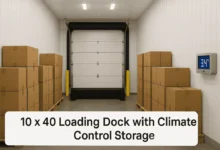 10 x 40 loading dock with climate control storage
