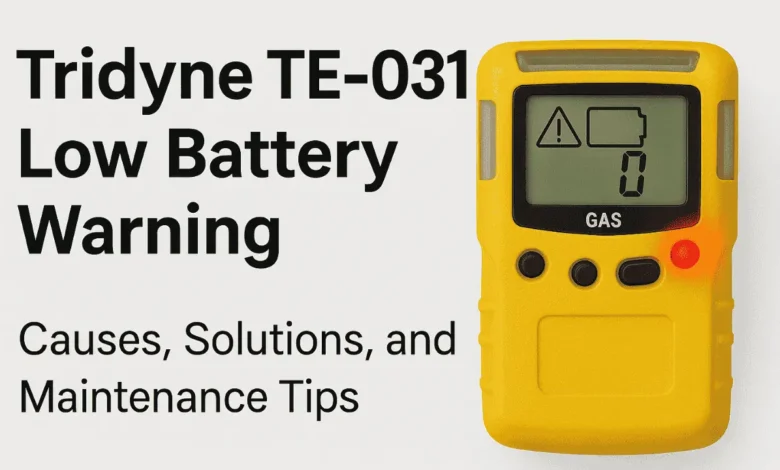 tridyne te-031 low battery warning